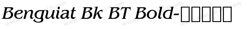 Benguiat Bk BT Bold字体转换